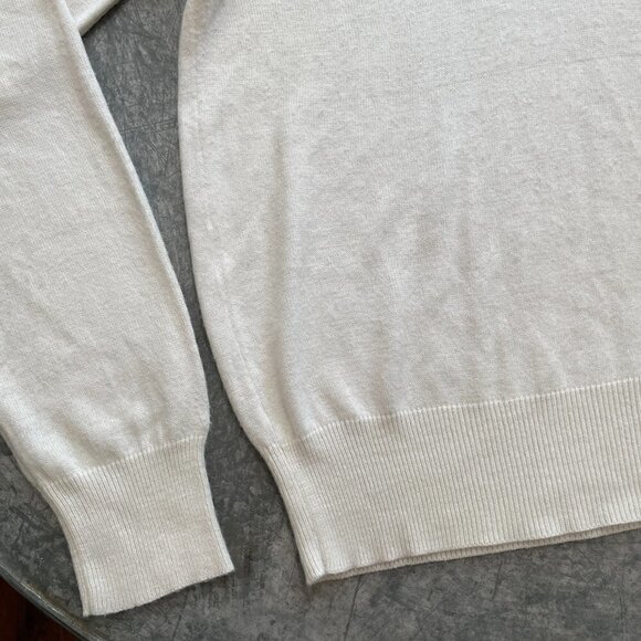 Vintage KTIP Radio Station Vneck Sweater White Tour Touch Collection Womens XL - Picture 6 of 12